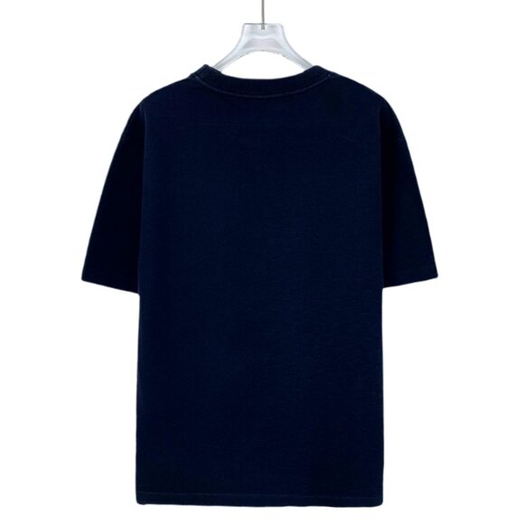 CM0453 Louis Vuitton Navy Textured Short Sleeve T-Shirt With Chest Pocket - Picture 2 of 8